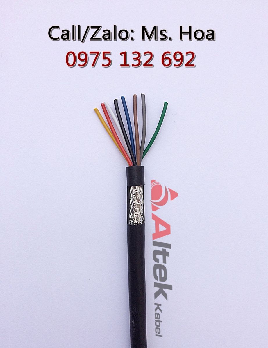 Dây tín hiệu chống nhiễu 8x0.22 (24AWG), cáp tín hiệu Altek Kabel